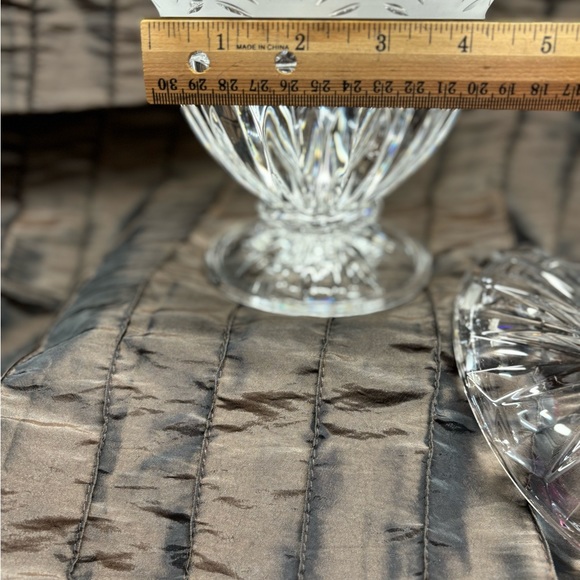 VTG CRISTAL d'ARQUES France Carthage Crystal Compote Candy Bowl W/ Lid Mint Cond - Picture 9 of 12